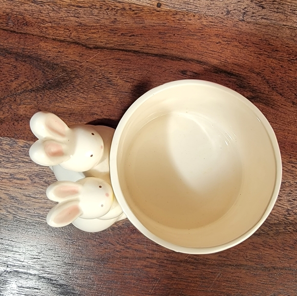 Vintage Kathy Orr for Charpente Bunny ABC Ceramic Mini Planter - Picture 8 of 9